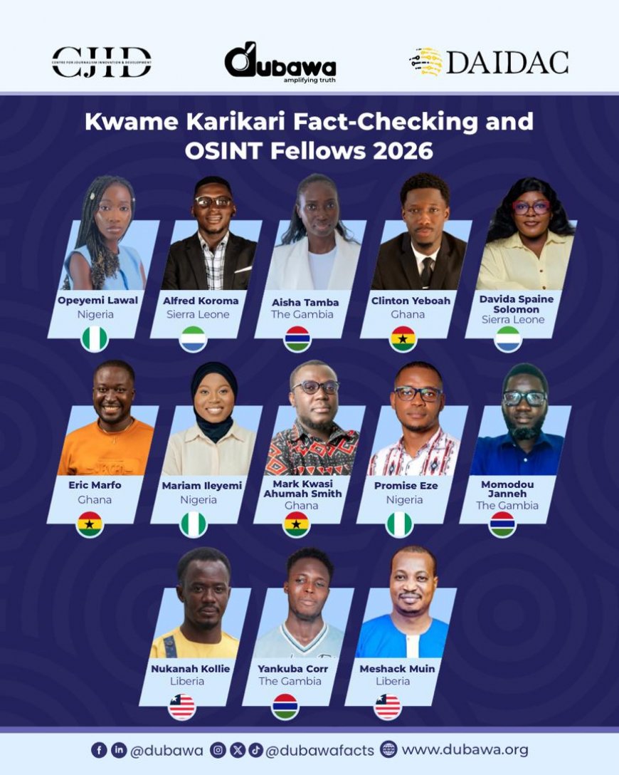 Liberian Journalist Nukanah Kollie Selected for 2026 Regional Fact-Checking Fellowship