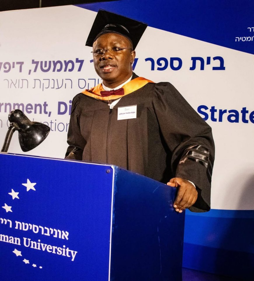 Former Monrovia City Mayor Jefferson Koijee Earns Master’s Degree from Israel’s Prestigious Reichman University